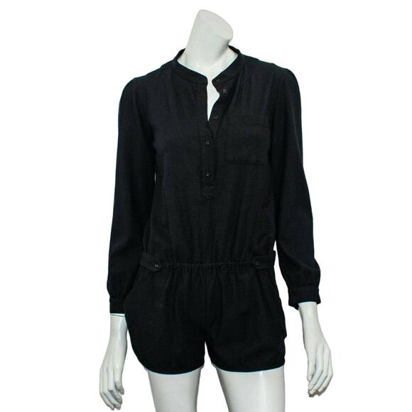Athe Vanessa Bruno Size 34 Romper Playsuit Drop waist Black - Picture 1 of 9